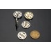 C102-1- Gold Diamond Hollow Buttons  0.86"(22mm) C102-1-O