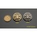 C102-1- Gold Diamond Hollow Buttons  0.86"(22mm) C102-1-O