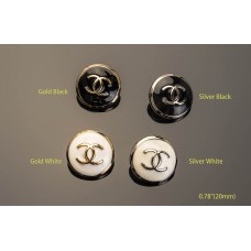 C10 - Metal Bead CC Buttons Custom Shirt Luxury OverCoat Sewing DIY (20mm)