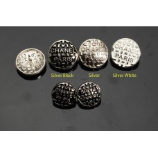 C17 -Paris Buttons Bead Shirt Luxury Silver Black Sweart Sewing DIY Custom 0.55”/0.7”(14mm/18mm)- c17