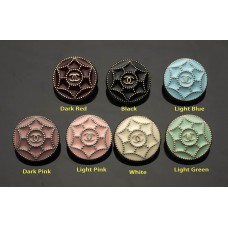 C43 - Gold Line Buttons Metal Bead Custom Shirt Luxury Double C OverCoat Sewing DIY 0.87"(22mm)- c43