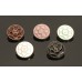 C43 - Gold Line Buttons Metal Bead Custom Shirt Luxury Double C OverCoat Sewing DIY 0.87"(22mm)- c43