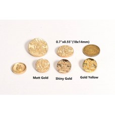 C33 - Shiny Gold Metal Buttons Custom Famous Brand Bead Luxury OverCoat Sewing DIY 0.95"/0.79"(24mm/20mm)- c33