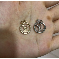Cu180 - Hollow Pendant LV Buttons Small Charm - 0.59"(15mm) -cu180