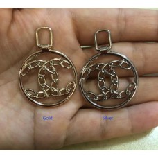Cu189 - Hollow Pendant Buttons Gold Silver Charm  - 1.1"(28mm) -cu189
