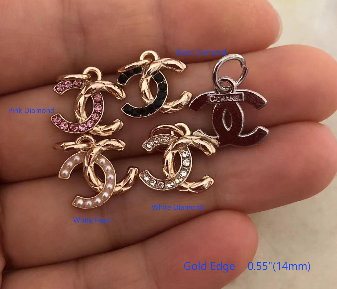 Diamond Buttons , LV rhinestone padlocks, pendant, cc button, button ...