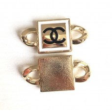 Cu151 - CC Ear Pendant Buttons Ring Charm Gold 0.87"(22mm) cu151
