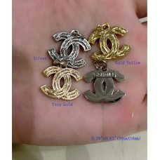 Cu202 - Ring CC  Pendant Buttons  Charm Gold Yellow 0.79"(20mm) cu202