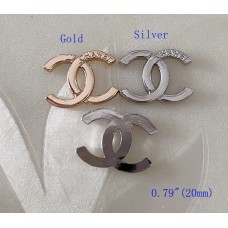 Cu203 - Chanel Pendant Flat CC Sewing - 0.79"(20mm) - cu203