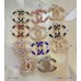 Cu205- Pearl Diamond CC Chanel Charm Buttons Flat Gold Edge - 1"(25mm) - cu205