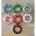 Cu215 - LV Charm Buttons Ring Gold Edge Flower Zipper Pull 1"(25mm) cu215