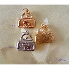 CD Pendant cd Charm Silver Gold Tag Sewing Accessory Flat back - 0.83"(21mm) - cu221