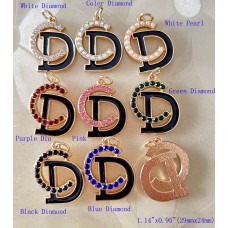 CD Pendant Jewel Buttons Pearl Luxury Jewelry Sewing Ring Black Edge - 1.14"x0.95"(29mmx24mm) - cu223