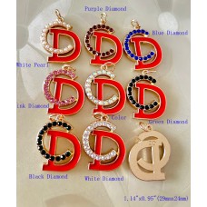 CD Pendant cd Charm Jewel Buttons Pearl Luxury Jewelry Sewing Ring Red Edge - 1.14"x0.95"(29mmx24mm) - cu224