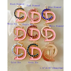 CD Pendant cd Charm Jewel Buttons Pearl Luxury Jewelry Sewing Ring Pink Edge - 1.14"x0.95"(29mmx24mm) - cu226