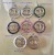 CD Pendant cd Charm Jewel Buttons Pearl Luxury Jewelry Sewing Ring Silver Edge - 0.79"(20mm) - cu227