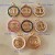 CD Pendant cd Charm Jewel Buttons Pearl Luxury Jewelry Sewing Ring Gold Edge - 0.79"(20mm) - cu228