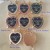 Coco Pendant Chanel Charm Heart Arrow Buttons Pearl Luxury Jewelry Black Gold Edge - 0.87"(22mm) - cu229