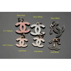Cu24-3 - Hollow Charm Buttons Ring Gold Edge  0.7"(18mm) cu24-3