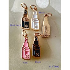 Chanel Charm Chanel Pendant Long Buttons CC Ring Gold Edge  0.3"(8mm) cu252