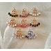 GG Pendant Gucci Charm Heart Buttons Diamond Luxury Jewelry Gold Edge - 0.79"(20mm) - cu275