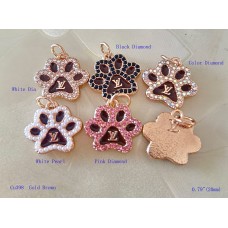 LV Pendant Charm Bag Buttons Diamond Luxury Jewelry Brown Gold Edge - 0.79"(20mm) - cu398