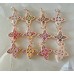 LV Flower Buttons Ring Hollow Charm Gold Edge 0.79"(20mm) cu424 LV Flower Buttons Ring Hollow Charm Gold Edge 0.79"(20mm) cu424