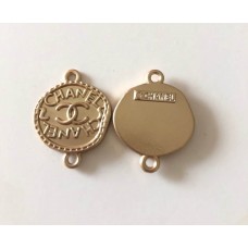 cu62- Gold Ear Buttons Double Hook Ring Charm 0.79"(20mm) cu62