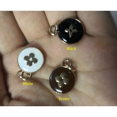 cu65 -2- Ring Buttons Ring Charm 0.79"(20mm) cu65-2