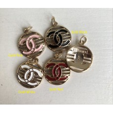 Cu67 - Hollow Charm Buttons Gold Yellow Edge 0.79"(20mm) cu67