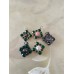 Cu73-2- Green Diamond Gold Edge Jewel Charms - 1"(25mm) - cu73-2