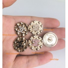 J111-1- Chanel Button Gold Edge Button Jewel CC Buttons - 0.79"(20mm) - J111-1