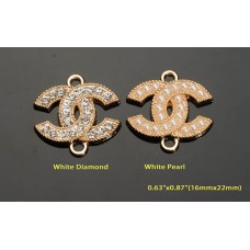 J12 - Jewel Ring Buttons Gold Edge - 0.63"x0.87"(16mmx22mm) - J12