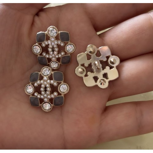 Diamond Buttons , LV rhinestone padlocks, LV pendant, cc button