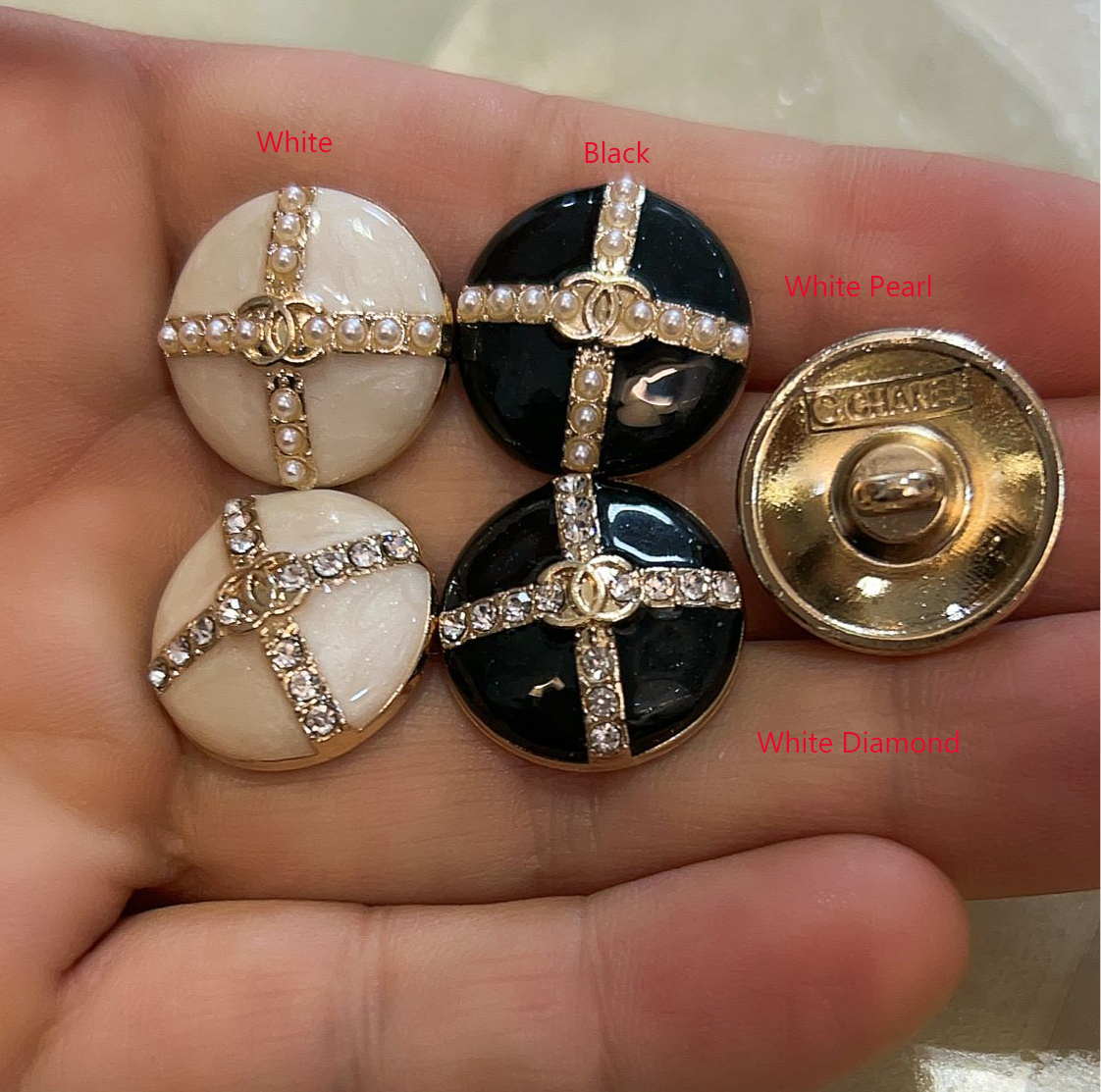 Diamond Buttons , LV rhinestone padlocks, pendant, cc button, button ...