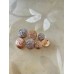 J150 - Gold Silver Button Diamond Pearl CC Buttons Sewing - 0.79"/0.59"(20/15mm) - J150