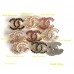 J152-1- Pearl Diamond CC Buttons Sewing Gold Edge - 0.7"(18mm) - J152-1