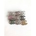J152-2- Pearl Diamond CC Buttons Sewing Silver Edge - 0.7"(18mm) - J152-2