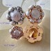 J162 -  Diamond Button CC Buttons Gold Silver Emblem Fashion -0.5"/ 0.79"(13mm/20mm) - J162