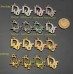 J32 - D  Jewel Ring Buttons Silver Edge - 0.87"(22mm) - J32