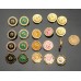 J34 - G Jewel  Buttons Gold Yellow Edge - 075"(19mm) - J34