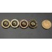 J34 - G Jewel  Buttons Gold Yellow Edge - 075"(19mm) - J34