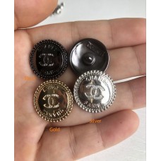 C393- Paris Chanel Buttons CC Button - 0.79"(20mm) - c393