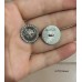 C410-  Silver Button Diamond Buttons CC Button Sewing- 0.7"(18mm) - c410