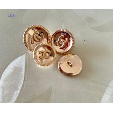 C433 - Chanel Button CC Buttons Sewing Gold - 0.7"0.79".0.9"(18mm/20mm/23mm) - c433