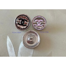 C435- Chanel Button Silver CC Buttons Sewing - 0.79"/0.87"(20mm/22mm) - c435