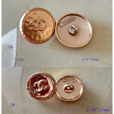 C436 - Chanel Button Yellow Buttons CC Buttons Sewing - 0.87"(22mm) - c436