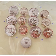 Button CC Buttons Chanel Sewing Custom Logo Accessories Gold Edge - 0.7/0.83"(18mm/21mm) - c445