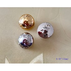 Gold Silver Button LV Buttons Sewing Custom Logo Accessories - 0.59"(15mm) - c448