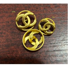 Gold Button CC Buttons Sewing Custom Logo Accessories - 0.7"/0.87"(18mm/22mm) - c450